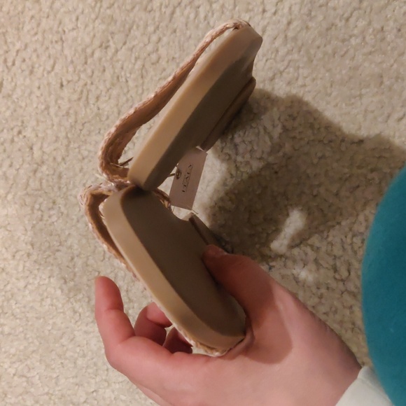 New Avellini Made in Italy Braided Band Sandals Women  Tan/blush pink - Picture 8 of 11